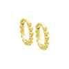 Gold Tiny Beaded Huggie Earring - Adina Eden's Jewels