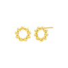 Gold Open Circle Beaded Stud Earring - Adina Eden's Jewels