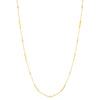 Gold / 14" CZ Bezel Bar Necklace - Adina Eden's Jewels