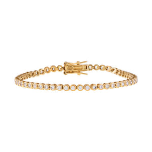 Gold Bezel Tennis Bracelet - Adina Eden's Jewels
