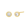 Gold Bezel Stud Earring - Adina Eden's Jewels