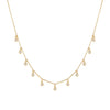 14K Gold CZ Bezel Dangling Necklace 14K - Adina Eden's Jewels