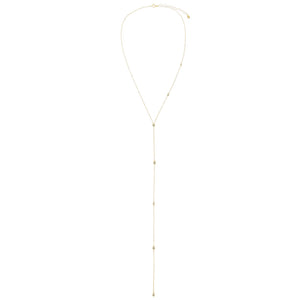  Dainty Bezel One-Sided Lariat - Adina Eden's Jewels
