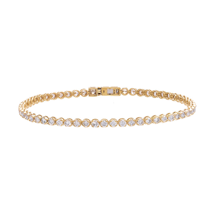 14K Gold 3 Carat Diamond Tennis Bracelet 14K - Adina Eden's Jewels