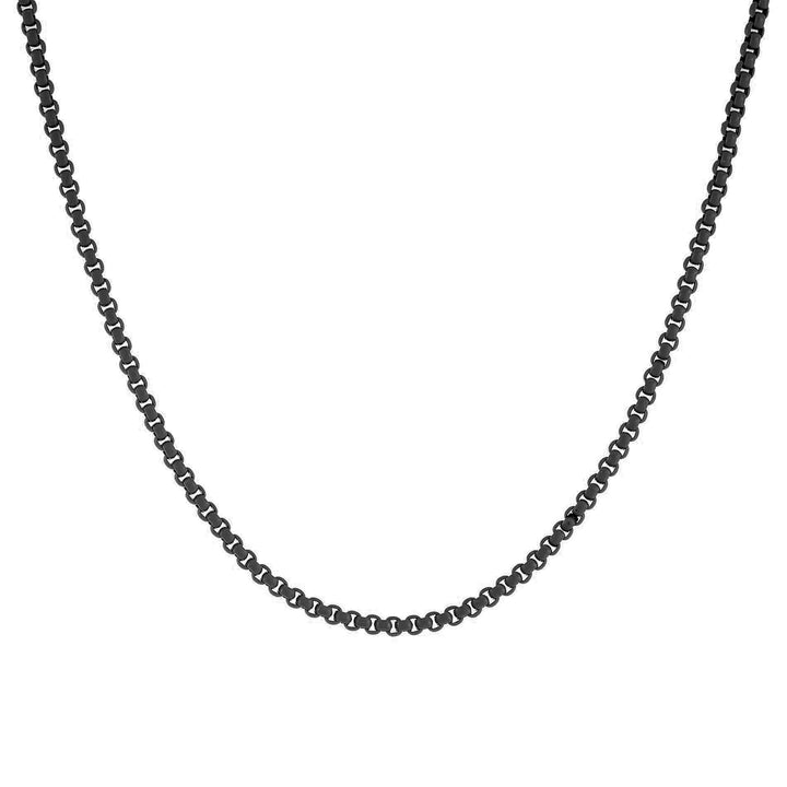 Black / 3 MM Colored Enamel Rope Chain Necklace - Adina Eden's Jewels