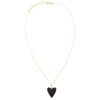  Pavé Onyx Heart Charm Necklace - Adina Eden's Jewels