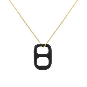 Onyx Large Enamel Soda Can Top Necklace - Adina Eden's Jewels