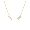 Gold Double Pavé Block Nameplate Chain Necklace - Adina Eden's Jewels