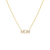 Gold MOM Pavé Block Nameplate Chain Necklace - Adina Eden's Jewels