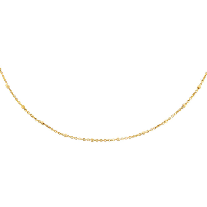 Gold Beaded Chain Necklace - Adina Eden's Jewels