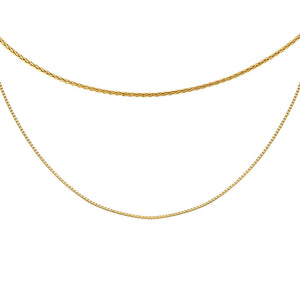 Gold Snake X Rope Chain Necklace Combo Set - Adina Eden's Jewels