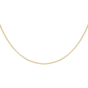 Gold / 16" Thin Box Chain Necklace - Adina Eden's Jewels