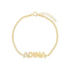 Gold Pavé Bubble Name Link Bracelet - Adina Eden's Jewels