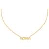 Gold Pavé Bubble Name Link Necklace - Adina Eden's Jewels