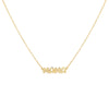 Gold MAMA Flat Bubble Name Necklace - Adina Eden's Jewels