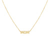 Gold MOM Flat Bubble Name Necklace - Adina Eden's Jewels