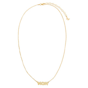  MOM Flat Bubble Name Necklace - Adina Eden's Jewels