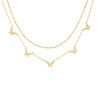 Gold Multi Butterfly X Beaded Chain Necklace - Adina Eden's Jewels