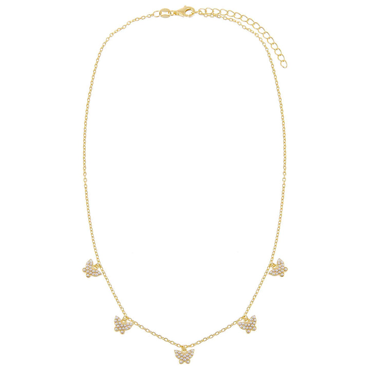  Pearl Multi Butterfly Necklace - Adina Eden's Jewels