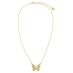  CZ Ridged Butterfly Necklace - Adina Eden's Jewels