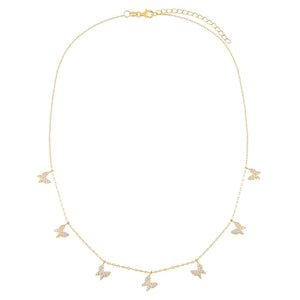  Pavé Multi Butterfly Necklace - Adina Eden's Jewels