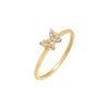 Gold / 5 Dainty Pavé Butterfly Ring - Adina Eden's Jewels