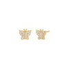 Gold / Pair Mini Pavé Butterfly Stud Earring - Adina Eden's Jewels