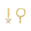 Gold CZ Crystal Butterfly Huggie Earring - Adina Eden's Jewels