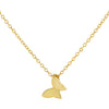 Gold Mini Solid Butterfly Necklace - Adina Eden's Jewels