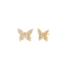 Gold / Pair CZ Scattered Marquise Butterfly Stud Earring - Adina Eden's Jewels