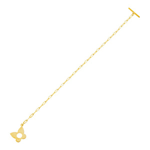Gold Open Butterfly Link Bracelet - Adina Eden's Jewels