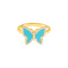  CZ Turquoise Butterfly Ring - Adina Eden's Jewels