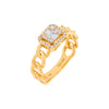 14K Gold / 6 Diamond Illusion Baguette Braided Ring 18K - Adina Eden's Jewels
