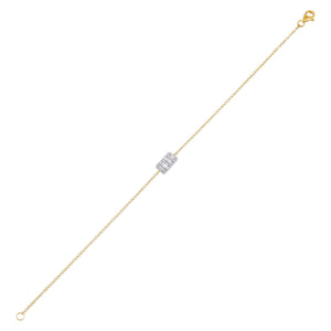 14K Gold Diamond Baguette Bracelet 14K - Adina Eden's Jewels