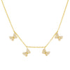 Gold Pavé Mini Butterflies Necklace - Adina Eden's Jewels