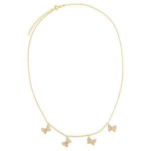  Pavé Mini Butterflies Necklace - Adina Eden's Jewels