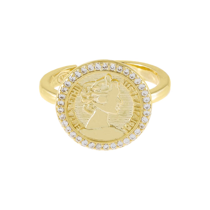  Pavé Coin Ring - Adina Eden's Jewels