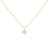 Gold CZ Crystal 4 Petal Flower Necklace - Adina Eden's Jewels