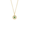Emerald Green / 20IN Colored Heart Disc Necklace - Adina Eden's Jewels