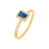 Sapphire Blue / 6 CZ Illusion Ring - Adina Eden's Jewels