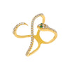 Gold / 6 Pavé Snake Swirl Ring - Adina Eden's Jewels