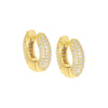 Gold Chunky Pavé Huggie Earring - Adina Eden's Jewels