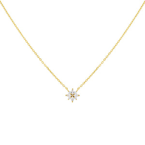  CZ Crystal Flower Necklace - Adina Eden's Jewels