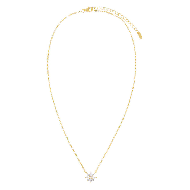 CZ Crystal Flower Necklace - Adina Eden's Jewels