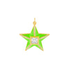 Lime Green CZ Star Enamel Charm - Adina Eden's Jewels