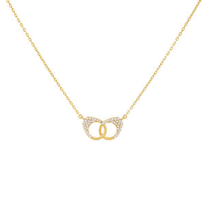 Gold Pavé Handcuff Necklace - Adina Eden's Jewels