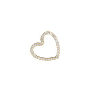 Gold Pavé Open Heart Charm - Adina Eden's Jewels
