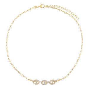  Pavé Mariner Link Choker - Adina Eden's Jewels