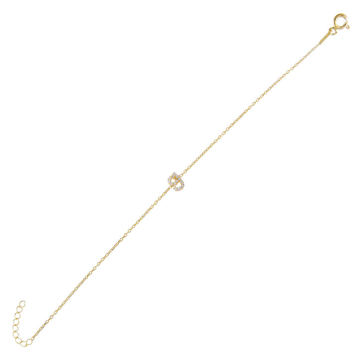 Gold / G Tiny Lowercase Pavé Initial Bracelet - Adina Eden's Jewels