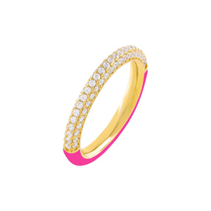  Pavé Bright Enamel Band - Adina Eden's Jewels